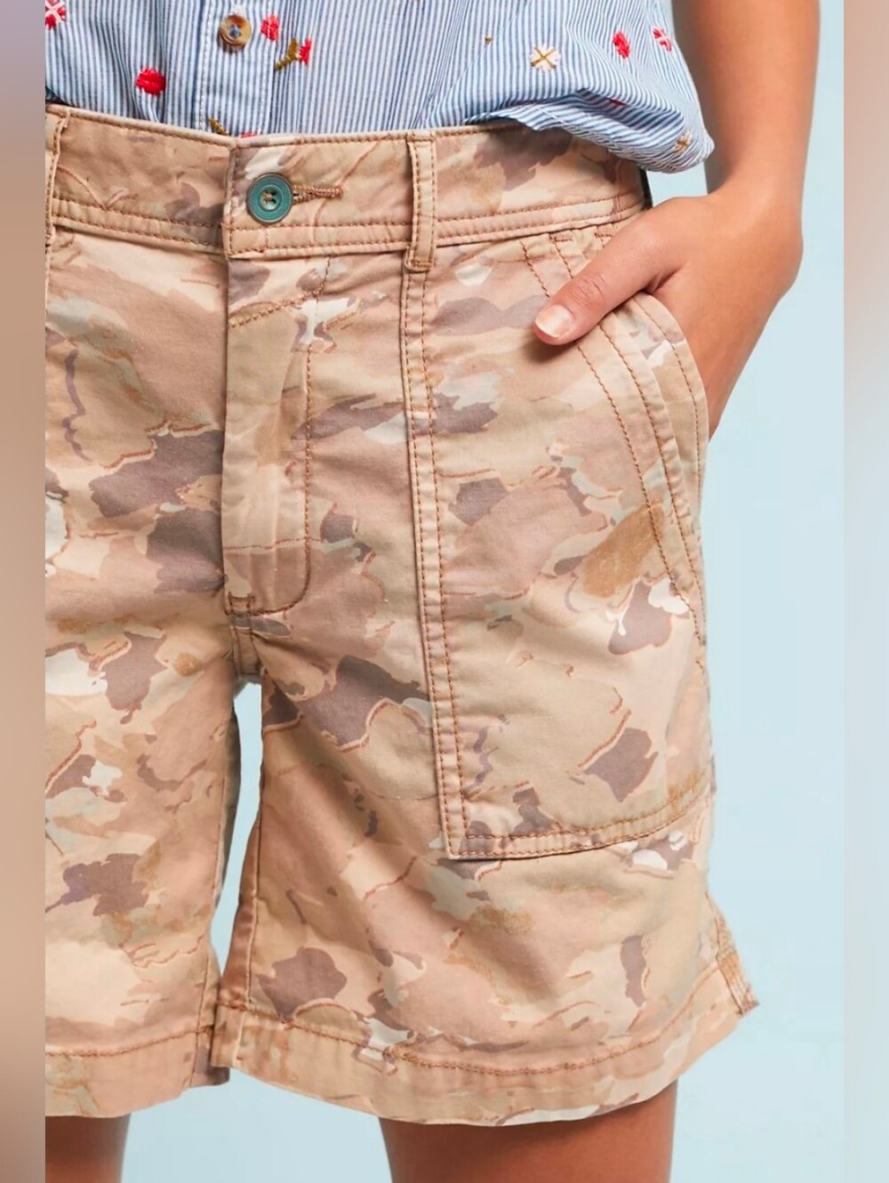 NWT Anthropologie by Anthropologie The Wanderer Camo Utility Short size 25